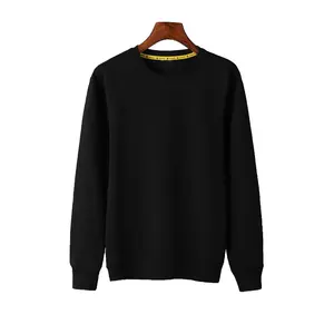 Лидер продаж 2023, простой хлопковый пуловер, свитшот с принтом на заказ, толстовки с круглым вырезом