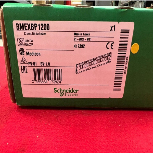 BMEXBP1200 Modicon M580 Series 12 Slots Ethernet Backplane