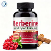 Meilleur prix OEM – Gélules de berbérine végétalienne naturelle 500 mg 1000 mg – Extrait d'herbes de berbérine HCl – Compléments cutanés à base de berbérine