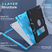 Étui antichoc pour iPad Air 13 M4 2026 M3 2025 M2 2024 avec support pour stylet, support pliable, silicone + PC, design fin et robuste