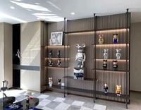 Meuble de rangement et de présentation de vin en onyx artificiel rétroéclairé moderne, sur mesure, en aluminium et verre, pour maison, bar commercial, commande en gros