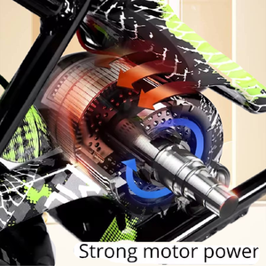 Minimotocicleta Eléctrica de 11 Pulgadas y <span class=keywords><strong>2</strong></span> Ruedas con Luces de Conducción, Scooter Eléctrico Todoterreno con Marco de Motor y Batería - Product Image 6