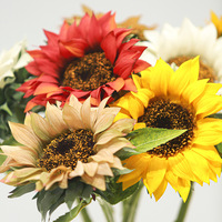 Branches de tournesol artificielles, grande taille, pour la décoration de la maison, les décorations de mariage et les arrangements floraux artificiels