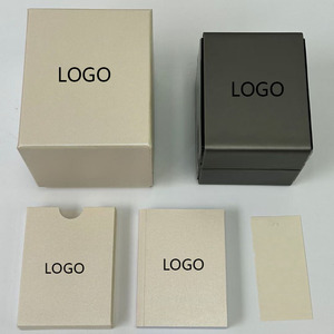 Boîte à montre en stock d'usine, ensemble complet avec sac en papier, manuel, carte, étiquette, emballage de luxe personnalisé avec logo, vente en gros, personnalisation - Product Image 1