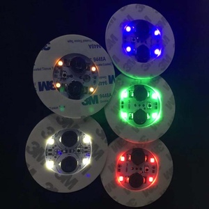 Longstargift Champagne Promoción y evento <span class=keywords><strong>de</strong></span> licor Manual Flash EVA Pad con función <span class=keywords><strong>de</strong></span> control <span class=keywords><strong>de</strong></span> interruptor Posavasos LED - Product Image 1