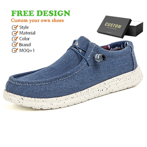 Chaussures <span class=keywords><strong>bateau</strong></span> originales personnalisées, mocassins tendance en toile à enfiler style de marche, chaussures décontractées personnalisées - Product Image 4
