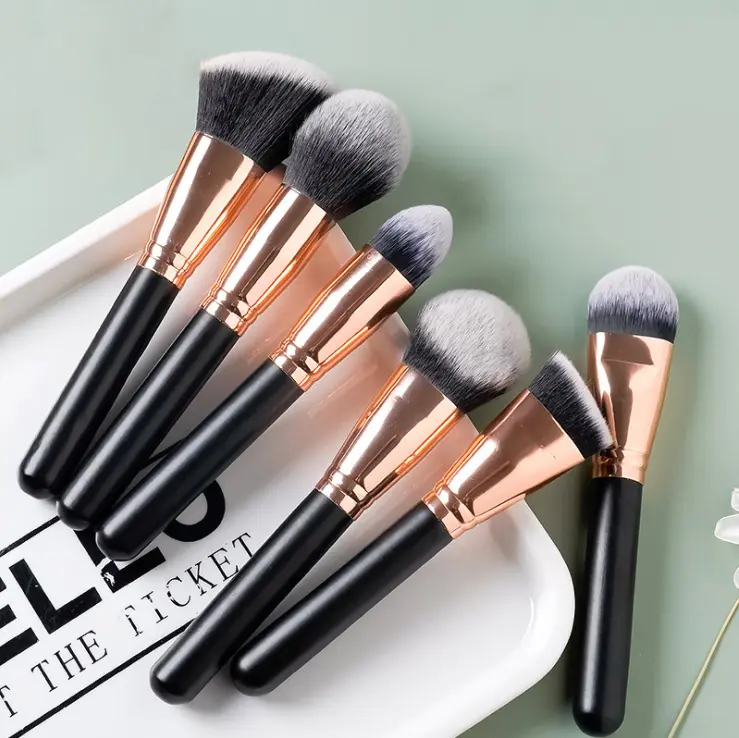 WELLFLYER Custom Logo Makeup Brushes Crystal Black Handle Makeup Brush Set Private Label