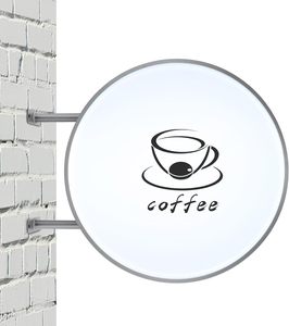 Round Double-Sided LED Advertising <b>Light</b> Box <b>Sign</b> With Aluminum Frame For Cafes Bars Restaurants Outdoor Waterproof Display - Product Image 1