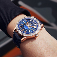 Creux sport en acier inoxydable hommes verre lumineux étanche mouvement mécanique personnalisé à la mode Gentleman haut de gamme