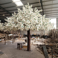 Arbre artificiel de cerisier en fleurs violet en plastique écologique résistant aux UV pour intérieur/extérieur, mariage, restaurant, Noël, nouveauté