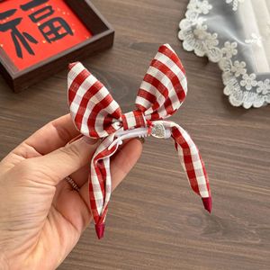 Bandeau en tissu à nœud papillon pour animaux de compagnie, rouge, style chinois, fête du Nouvel An, couvre-chef pour chien, maltais, bichon, toutes saisons - Product Image 5