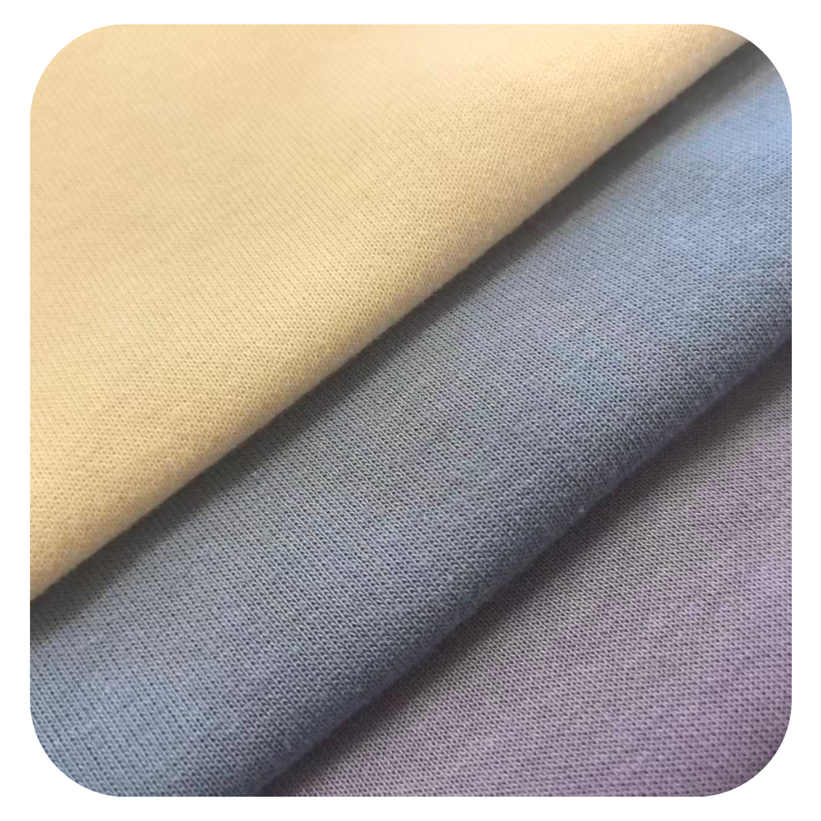 MY CVC Interlock Fabric 84%Cotton 16%Polyester Double Faced Dyed Knitted Fabric for Girls Clothing