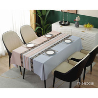 Nappe rectangulaire en PVC tissé, résistante aux taches, anti-déversement, imperméable, anti-huile, lavable, pour la cuisine et la salle à manger, usage domestique