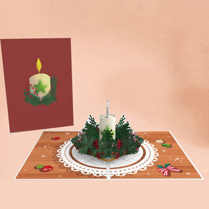 Thiệp Giáng Sinh 3D Pop-up cao cấp Winpsheng, thiết kế đèn sang trọng, có nhạc, giấy 250gsm, màu sắc tùy chỉnh - Product Image 2