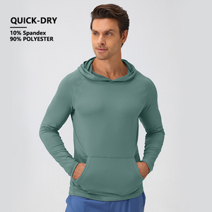 YLS nuova felpa da palestra Casual abbigliamento sportivo da uomo in poliestere Spandex veloce e asciutto per il Fitness che corre per fare Jogging da allenamento con tasca - Product Image 2