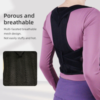 Ceinture de maintien dorsale respirante et réglable, soutien lombaire et claviculaire, correcteur de posture pour adulte