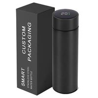 Botol Air Pintar Stainless Steel Vakum Terisolasi 500ml 16oz dengan Layar dan Pengingat Pengukuran Suhu