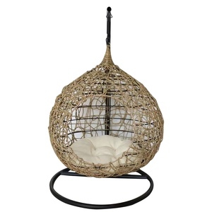 Leisure Modern Design <b>Hanging</b> <b>Chair</b> Outdoor Seagrass Steel Pet Swing <b>Chair</b> PE Rattan Living Room Park Hotel Exterior Use - Product Image 3