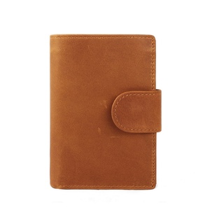 Genuine Cow Leather Men's Short <b>Wallet</b> with <b>RFID</b> Blocking Top Layer and Polyester Lining - Product Image 6
