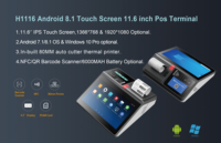 Usine POS 11.6 pouces windows android écran tactile électronique Mini caisse enregistreuse systèmes de Point de vente Pos avec imprimante