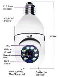 <span class=keywords><strong>Camera</strong></span> bóng đèn Wifi 360 độ V380pro Icsee gắn trần, nguồn AC, độ phân giải 1080p - Product Image 4