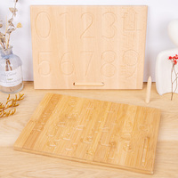 Tableau d'écriture en bois pour l'apprentissage précoce, tableau de traçage des formes arabes, tableau braille, jeu préscolaire, jouet cadeau pour enfants