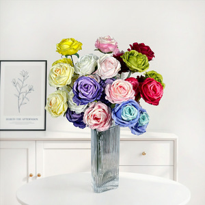 Ramo de Rosas de Montaña de Nieve Artificial, Decoraciones Florales de Alta Gama para Bodas, Decoración para Sala de Estar, Tacto Natural - Product Image 1