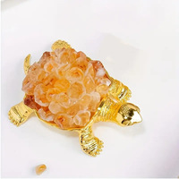 Lampe en cristal de tortue marine naturelle en gros, cluster d'améthyste, veilleuse USB, artisanat décoratif pour la maison