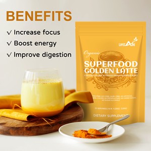 Mélange de <span class=keywords><strong>chai</strong></span> <span class=keywords><strong>latte</strong></span> superaliment au curcuma et à la cannelle de qualité supérieure OEM, thé instantané biologique pour la santé, mélange de <span class=keywords><strong>latte</strong></span> doré en sachet pour soutenir le système immunitaire - Product Image 3