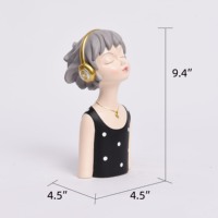 Statue de buste de fille pour la décoration de la maison, salon, résine, accessoires de décoration de table intérieure pour l'appartement