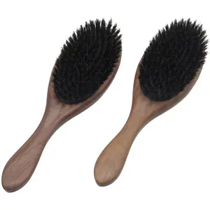 Private label brown brushes hair high quality wooden hair brush custom logo hot selling professional hair brush