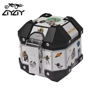 Boîte de rangement portable en alliage d'aluminium de 5 L pour moto, compatible avec les véhicules électriques