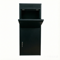 Grande boîte aux lettres extérieure autoportante antivol en acier, finition thermolaquée, conception durable, serrure à clé, pour livraison de colis dans le jardin
