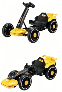 Tricycle haut de gamme 3 en 1 pour enfants avec poignée parentale et musique anglaise pour les tout-petits de 1 <span class=keywords><strong>à</strong></span> 3 ans, entraînement <span class=keywords><strong>à</strong></span> l'équilibre en extérieur - Product Image 5