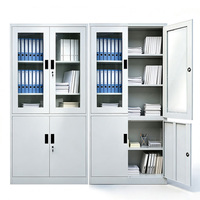Armoire de classement métallique robuste avec serrures, armoire de classement en acier à 4 portes pour une organisation sécurisée des documents