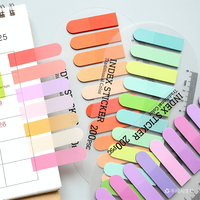 Offre Spéciale – Bloc-notes autocollants Morandi multicolores en PET semi-transparent, personnalisables, 200 feuilles, avec règles