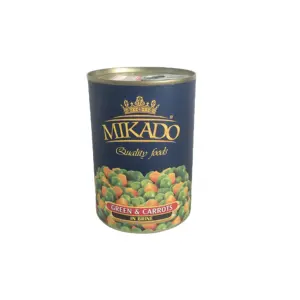 Chinese canned mix vegetables green peas and carrort