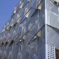 Commerce Bâtiment En Aluminium Découpe Laser Mur Revêtement Décoration En Aluminium Placage Ventilé Façade Rideau Mur Conception