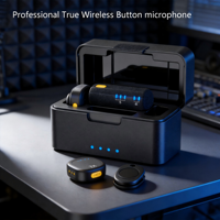 Micrófono Condensador Omnidireccional Inalámbrico D07 Pro 2.4g, Mini Micrófono Ligero con Cancelación de Ruido