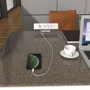 Multiprise électrique UL certifiée <span class=keywords><strong>pour</strong></span> bureau américain, montage sur <span class=keywords><strong>pince</strong></span>, 3 prises CA et 2 ports USB - Product Image 4