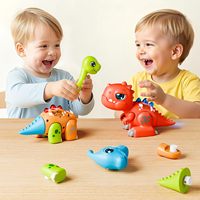 Juguete Educativo de Dinosaurio Desarmable EPT Creative STEM Learning para Niños Pequeños, Fácil de Armar, con Sonidos de Rugidos
