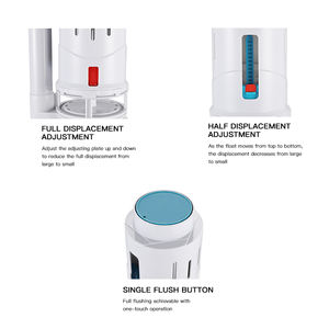 Válvula de descarga de inodoro de alta calidad, ecológica, de plástico, con ahorro de agua, presurizada, con botón de descarga simple para tanque de inodoro, dispositivo de descarga para baño - Product Image 3