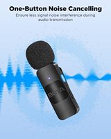 Microphone Lavalier Bluetooth Sans Fil Personnalisé Boya pour PC, Ordinateur Portable, Téléphone Mobile, avec Annulation de Bruit en Direct
