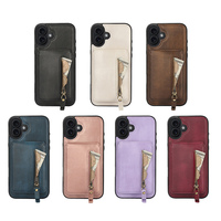 Étui de téléphone portable magnétique en cuir PU avec porte-cartes, étui professionnel pour iPhone 17 Air 16 Plus 15 14 Pro 13 Pro Max 12 11