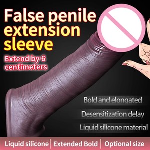 Manchons en silicone liquide souple pour hommes, motif dents de loup, 100 % étanches, épaissis et creux, grande taille, pour pénis - Product Image 4