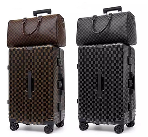 Custom Fashion Herren Große PU Fitness Umhängetasche Gepäck tasche Set Wasserdichtes Geschäfts reisegepäck mit Reiß verschluss - Product Image 3