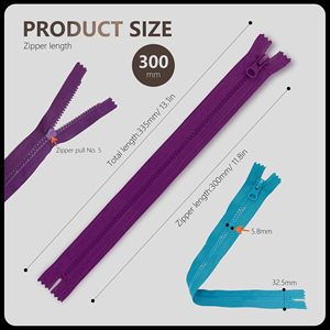 Stock Plastic Auto Lock Nylon <b>Zipper</b> 20cm Closed End Color Custom Suit Pants Garment <b>Zipper</b> - Product Image 3