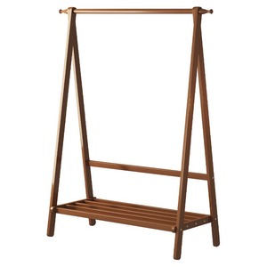 Perchero de bambú de doble capa para interiores, colgador de doble capa para el hogar y tendedero para diseño de varilla de suelo de dormitorio - Product Image 5