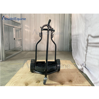 Optimisez votre expérience de transport de selles avec un chariot à selles en acier portable de couleur personnalisée pour l'écurie et la ferme