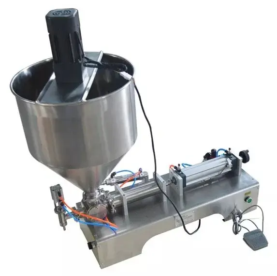 Cream shampoo beverage liquid quantitative dispenser semi-automatic small single-head horizontal pneumatic paste filling machine